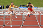Senior womens 100 metres hurdles, 2022 Northern Senior and Under-20 Champs., Wavertree Athletics Centre, Liverpool. Photo: David T. Hewitson/Sports for All Pics